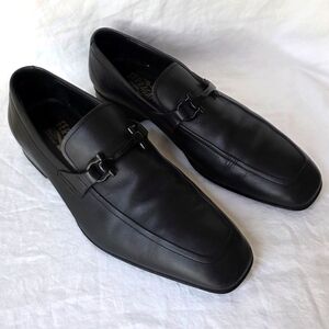 Salvatore Ferragamo Gancini Leather Men's Slip-ons